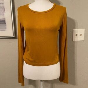 ZARA long sleeve crop top size large nwot